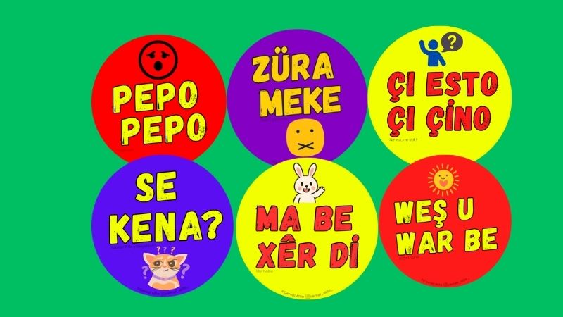 Zazaca Dijital Çıkartma ve Sticker Paketleri